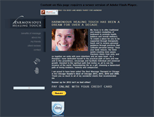 Tablet Screenshot of harmonioushealingtouch.com